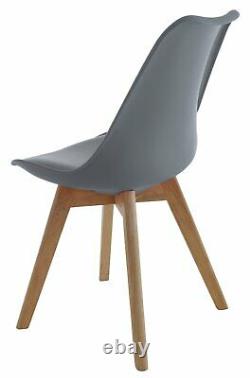Habitat Jerry Pair of Fabric Dining Chair Grey