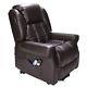 Hainworth Dual Motor Rise Riser Recliner Chair Heat And Massage Leather Fabric