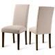 Harper & Bright Designs Beige Upholstered Dining Chairs (set Of 2)