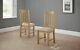 Hereford Dining Chair X2 In Waxed Oak Finish Fabric Seat Priced Per Pair