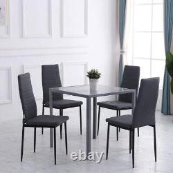 High Back Dining Chairs Modern Upholstered Linen-Touch Fabric Accent Chairs