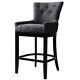 High Kitchen Seat Chair Wood Legs Upholstered Breakfast Counter Bar Stools 1/2x