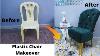 How To Transform A Plastic Chair Into An Accent Chair Diy Chair On A Budget
