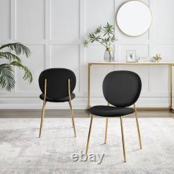 Ivy Velvet Upholstered Modern Dining Chair Gold Leg Retro Vintage