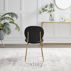 Ivy Velvet Upholstered Modern Dining Chair Gold Leg Retro Vintage