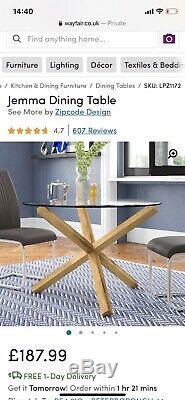 Jemma Dining Table &Upholstered Dining Chairs