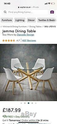 Jemma Dining Table &Upholstered Dining Chairs