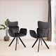 Jiexi Set Of 2 Modern Dining Armchairs With Metal Leg For Living Kitchen Room