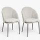 John Lewis Cloud Velvet Dining Chairs, Set Of 2, Grey