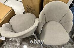 John Lewis Cloud Velvet Dining Chairs, Set of 2, Grey