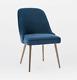 John Lewis Mid Century Upholstered Dining Chair Blue Velvet Rrp £329
