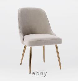 John Lewis Mid Century Upholstered Dining Chair Dove Grey Velvet RRP £329