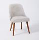 John Lewis Mid Century Upholstered Dining Chair Linen Platinum Rrp £419