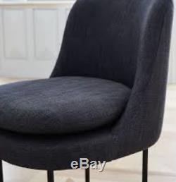 John Lewis Modern Curved Upholstered Dining Chair, Indigo RRP £299