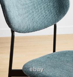 John Lewis Modern Petal Upholstered Dining Chair, Blue Stone / Bronze RRP £209