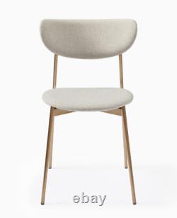 John Lewis Modern Petal Upholstered Dining Chair, Natural Crosshatch RRP £209