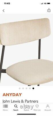 John Lewis Motion Corduroy Upholstered Dining Chair In Sand RRP £199
