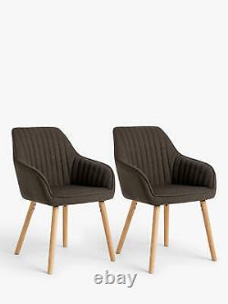 John Lewis & Partners Toronto Dining Armchairs, Set of 2, Earth (Retail at £299)