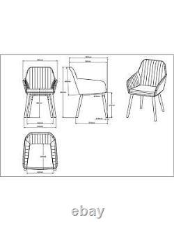 John Lewis & Partners Toronto Dining Armchairs, Set of 2, Earth (Retail at £299)
