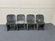 John Lewis Velvet Evie Dining Chairs, Velvet Coal (set Of 4) Ex Display