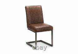 Julian Bowen Brooklyn Brown Faux Leather Dining Chair