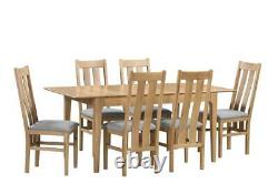 Julian Bowen Cotswold Solid Oak Extending Dining Table & Chairs(Sold Separately)