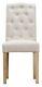 Kettle Interiors 2 X Beige Button Back Upholstered Dining Chairs Rrp £198