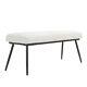 Large Cream Boucle Dining Bench Seats 2 Ally Aly003