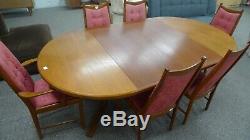 Large McIntosh Extending Dining Table + 6 x upholstered chairs