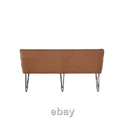 Large Tan Corner Dining Bench Set with Studded Back BUN/FOL101924/77524