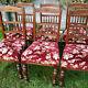 Late Victorian Set Of 6 Walnut Upholstered Dining Chairs C1890