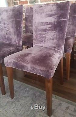 Laura Ashley Addington dining chair in Caitlyn grape upholstered fabric x4