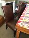 Laura Ashley Wordsworth Leather Look Dining Chairs X6