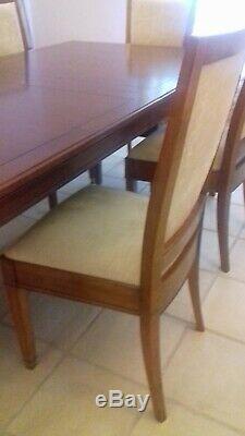 Laura ashley arlington extendable dining table and eight upholstered chairs