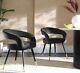 Laurel Wave Charcoal Velvet Set Of 2 Dining Chairs