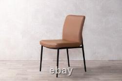 Leather Dining Chair Contemporary Rust Leather Upholstered Dining Chair