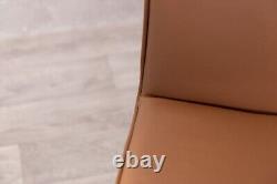 Leather Dining Chair Contemporary Rust Leather Upholstered Dining Chair