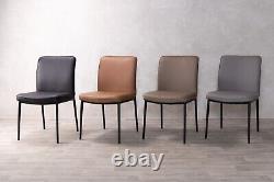 Leather Dining Chair Contemporary Rust Leather Upholstered Dining Chair