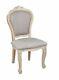 Limed Oak Shabby Chic Pair Of Grey Upholstered Dining Occasional Bedroom Chairs