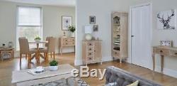 Limed Oak Shabby Chic Pair Of Grey Upholstered Dining Occasional Bedroom Chairs