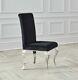 Louis Dining Chair Black Velvet Chrome High Back Kitchen Chairs Modern Upholster