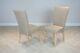 Luv Chairs' Set Of 6 X High Back Natural Cream Fabric Upholstered Dining Chairs