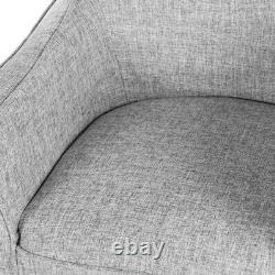 Luxury Fabric Upholstered Accent Tub Dining Chairs Backrest Cafe Armchair Lounge