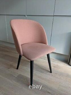 Made. Com Stig Upholstered Dining Chairs set of 4 Dusky Pink