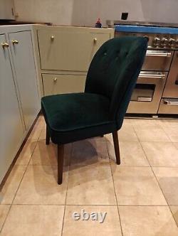 Margot Dining Chairs 4 x Made.com Green Velvet Dining Room Chairs Upholstered x4