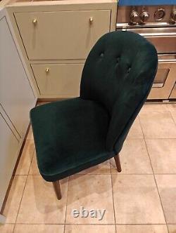 Margot Dining Chairs 4 x Made.com Green Velvet Dining Room Chairs Upholstered x4