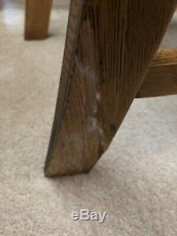 Marks & Spencer Oak dining table and 6 upholstered chairs