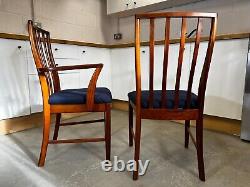 McIntosh 5 Dining Chairs Blue Teak Wood Vintage Retro MCM Mid Century