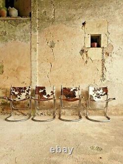 Mid Century Chairs, Modernist 1970s Italian Industrial Designer Retro