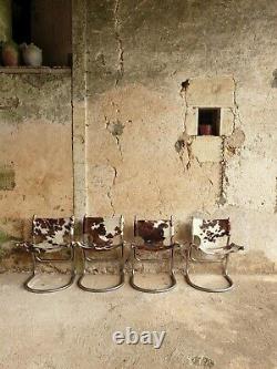 Mid Century Chairs, Modernist 1970s Italian Industrial Designer Retro